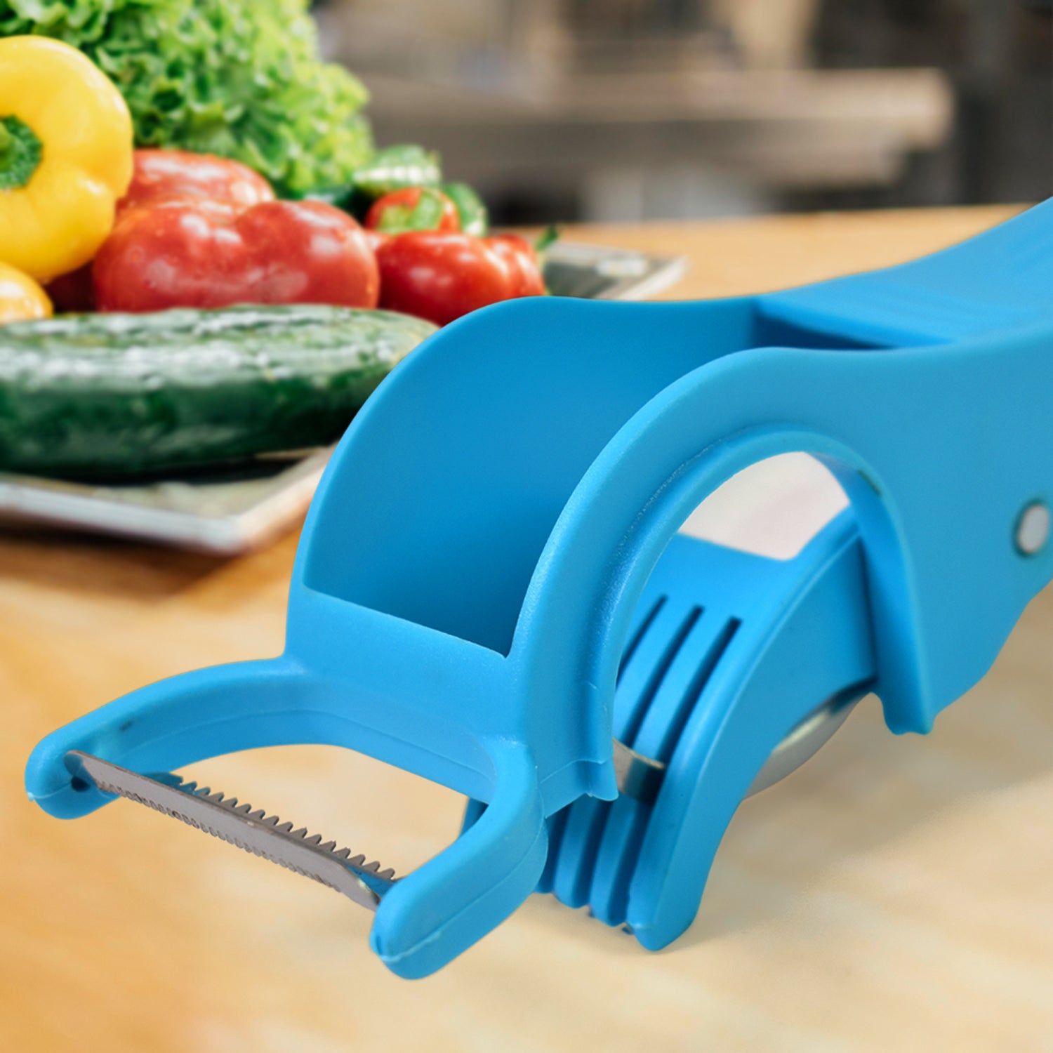 2 In 1 Vegetable   Fruit Multi Cutter 5 Blade Vegetable Cutter With Peeler (1 Pc  Multicolor) 2 In 1 Vegetable   Fruit Multi Cutter 5 Blade Vegetable Cutter With Peeler (1 Pc  Multicolor)